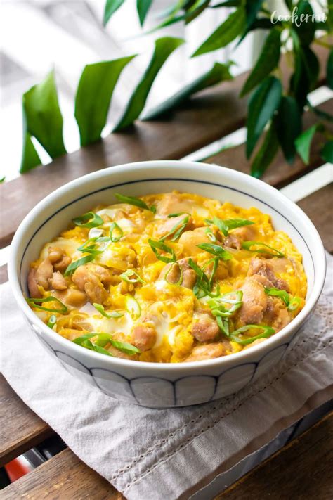 oyakodon japanese chicken and egg rice bowl.